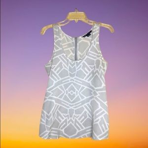 ARMANI EXCHANGE grey & white tank